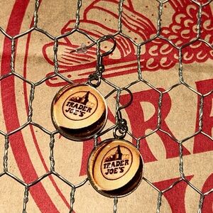 Trader Joe’s earrings 20mm wine barrel design